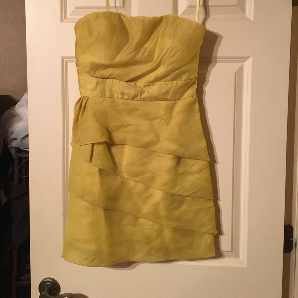 Strapless green dress, size 4